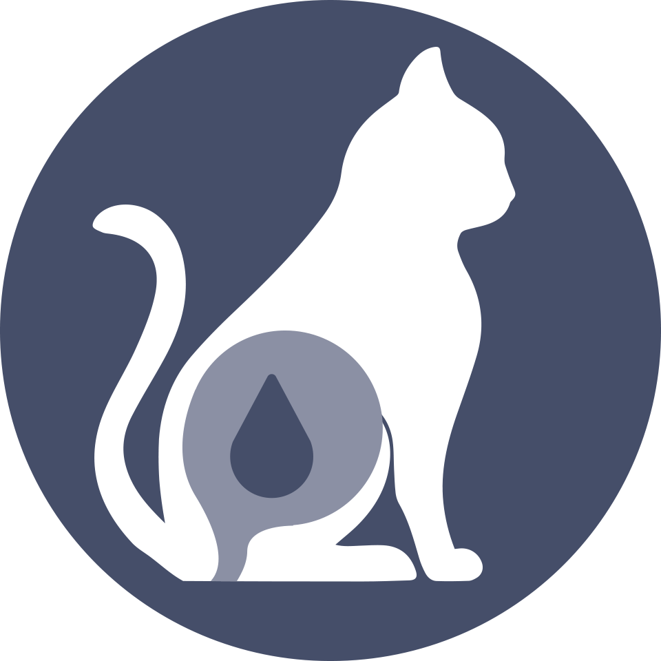 Symbol, das den Harntrakt der Katze darstellt