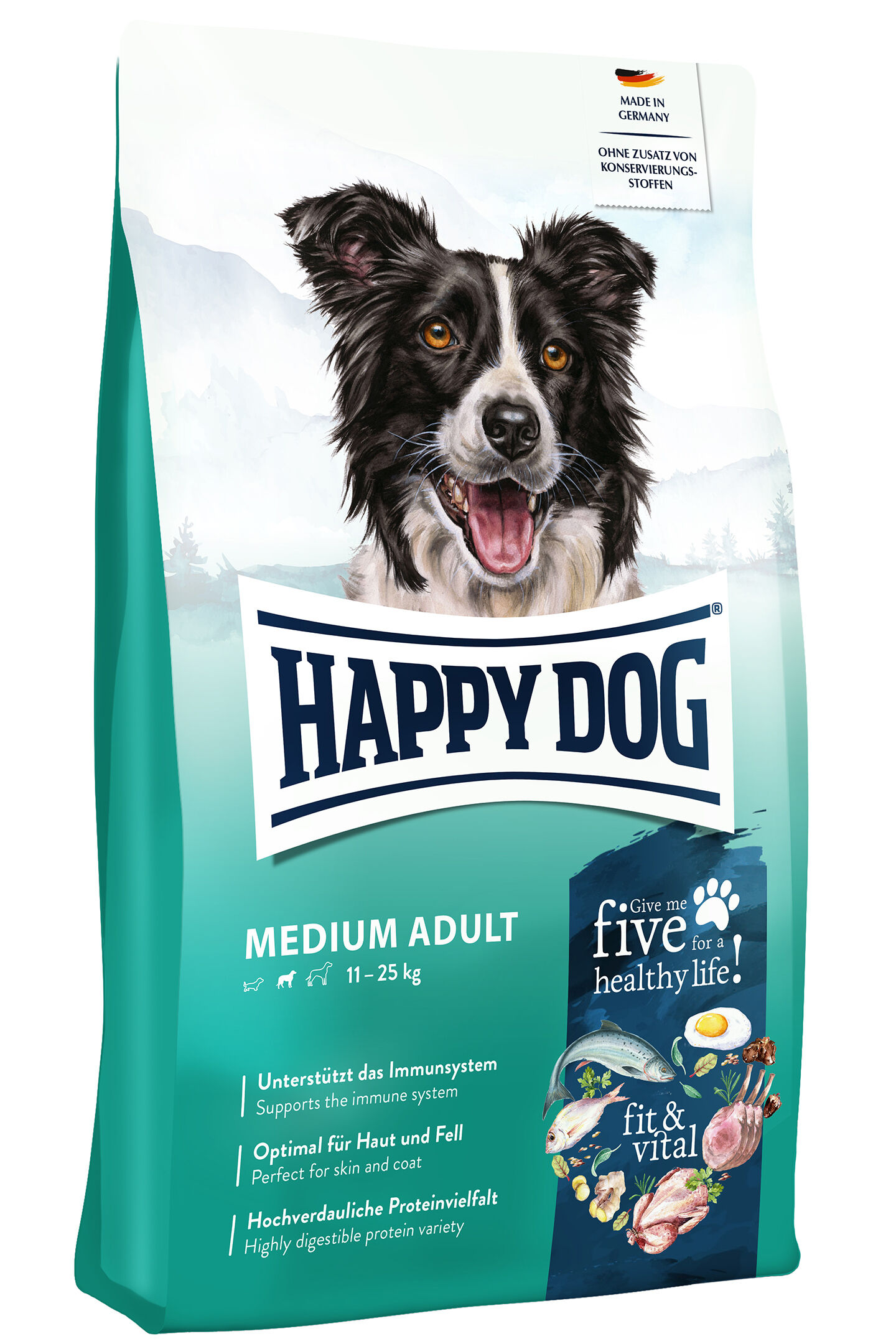 Hundefuttersack von Happy Dog in der Sorte fit und vital Medium Adult.