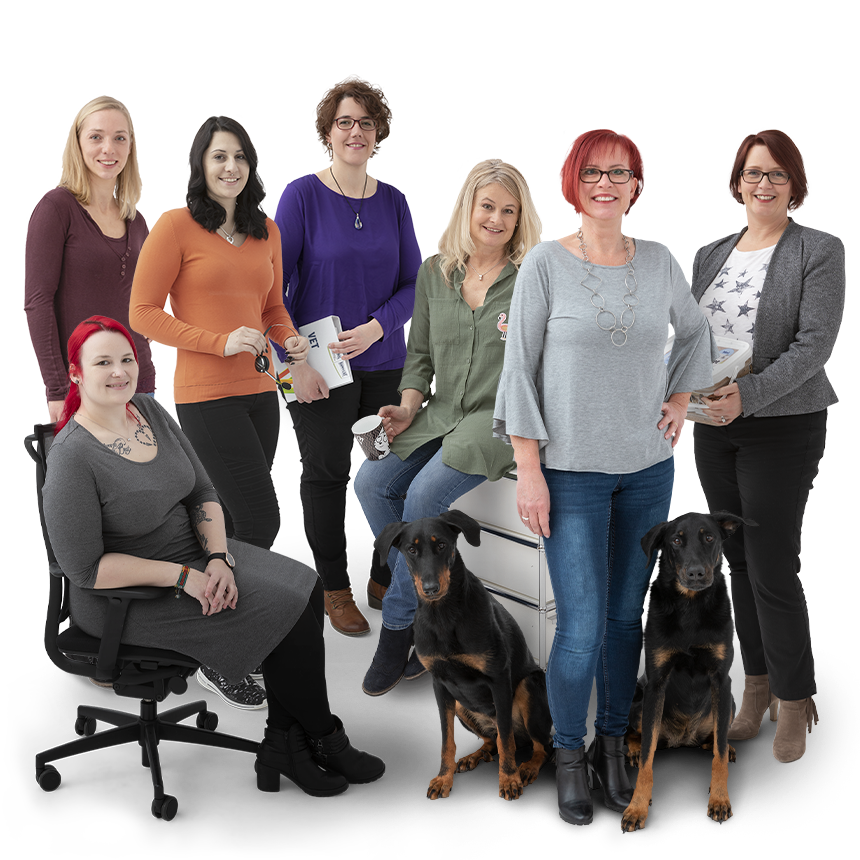 Die Mitarbeiter des IQ petfood Kundenservice