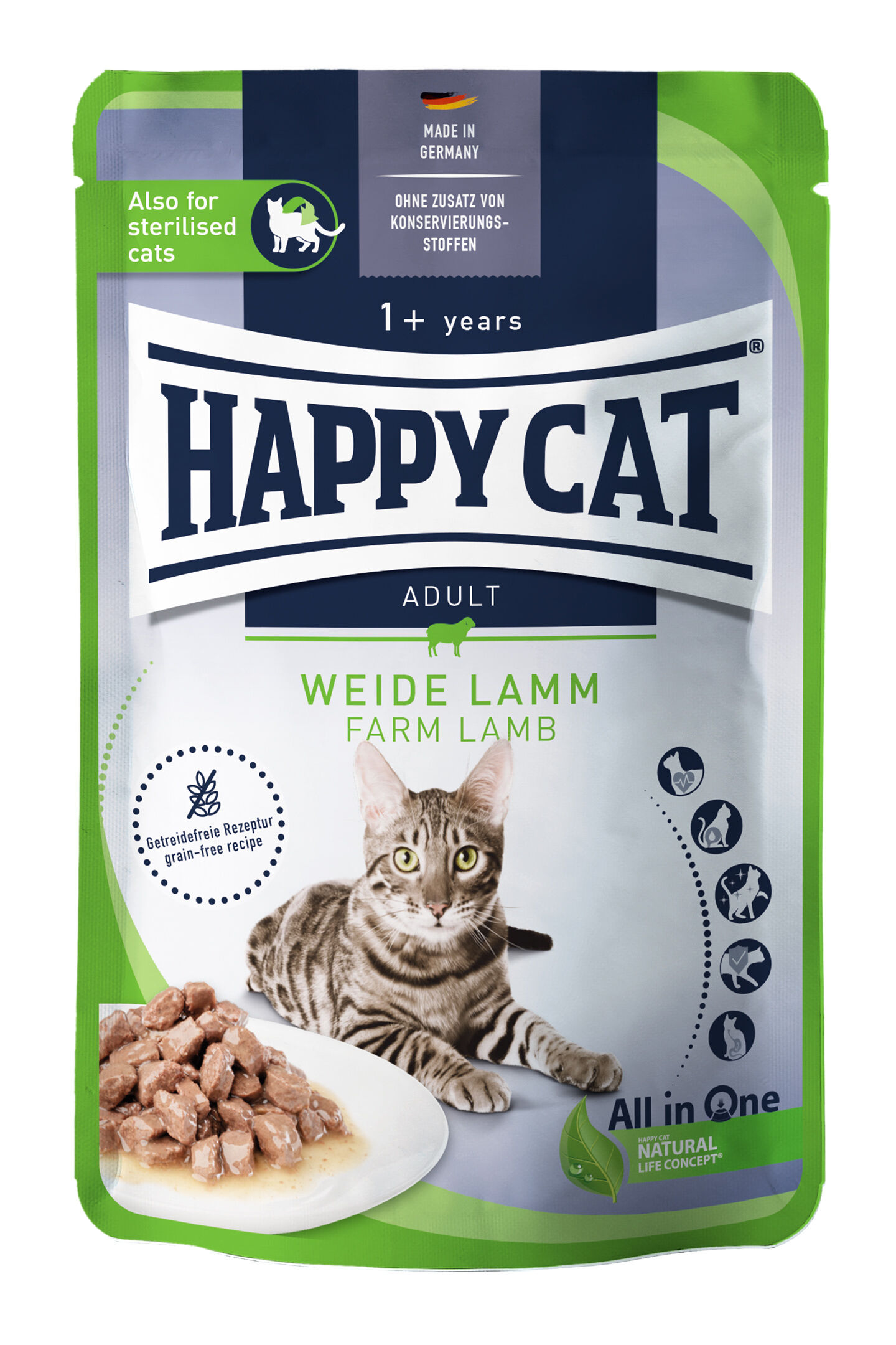 Meat in Sauce - Culinary Weide-Lamm (Lam) Nassfutterpackung von Happy Cat in der Sorte Culinary Weide Lamm.