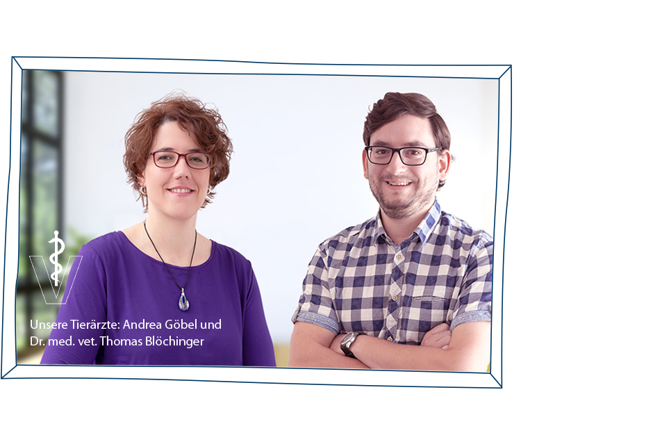 Unsere Tierärzte Andrea Göbel und Thomas Blöchinger, die zur Futterberatung zur Verfügung stellen
