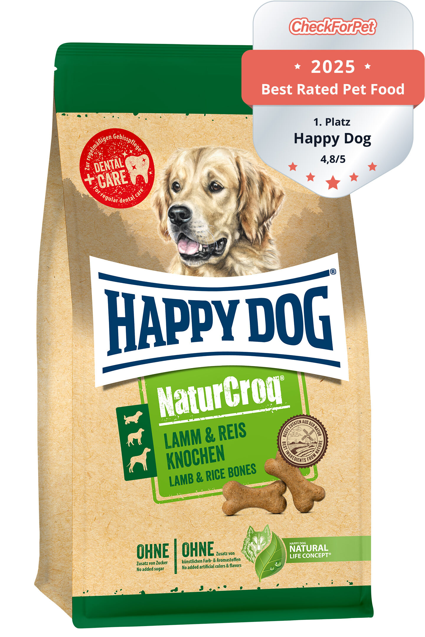 Happy Dog NaturCroq Lamm und Reis 500 Gramm
