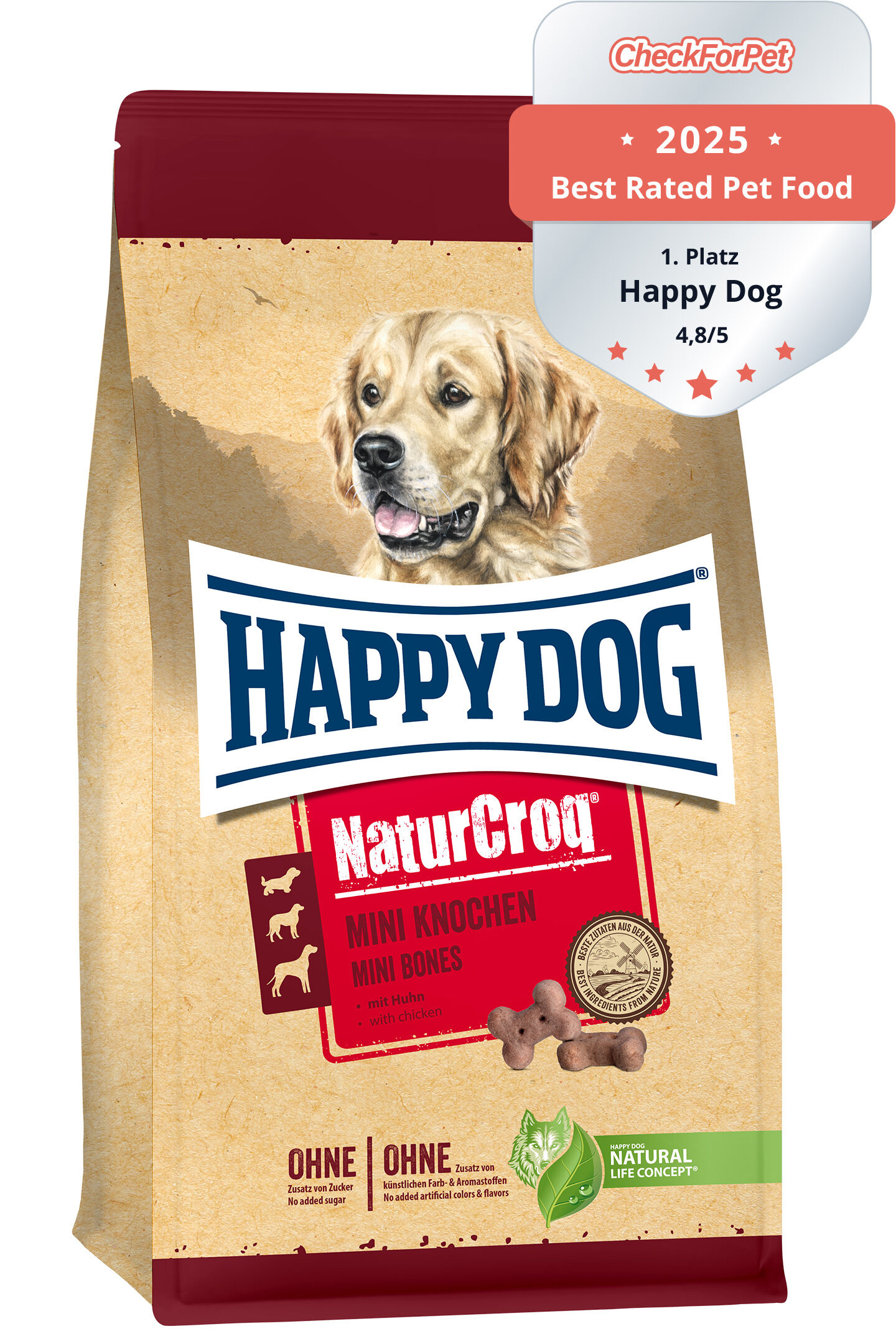 Happy Dog NaturCroq Mini Knochen 500 Gramm