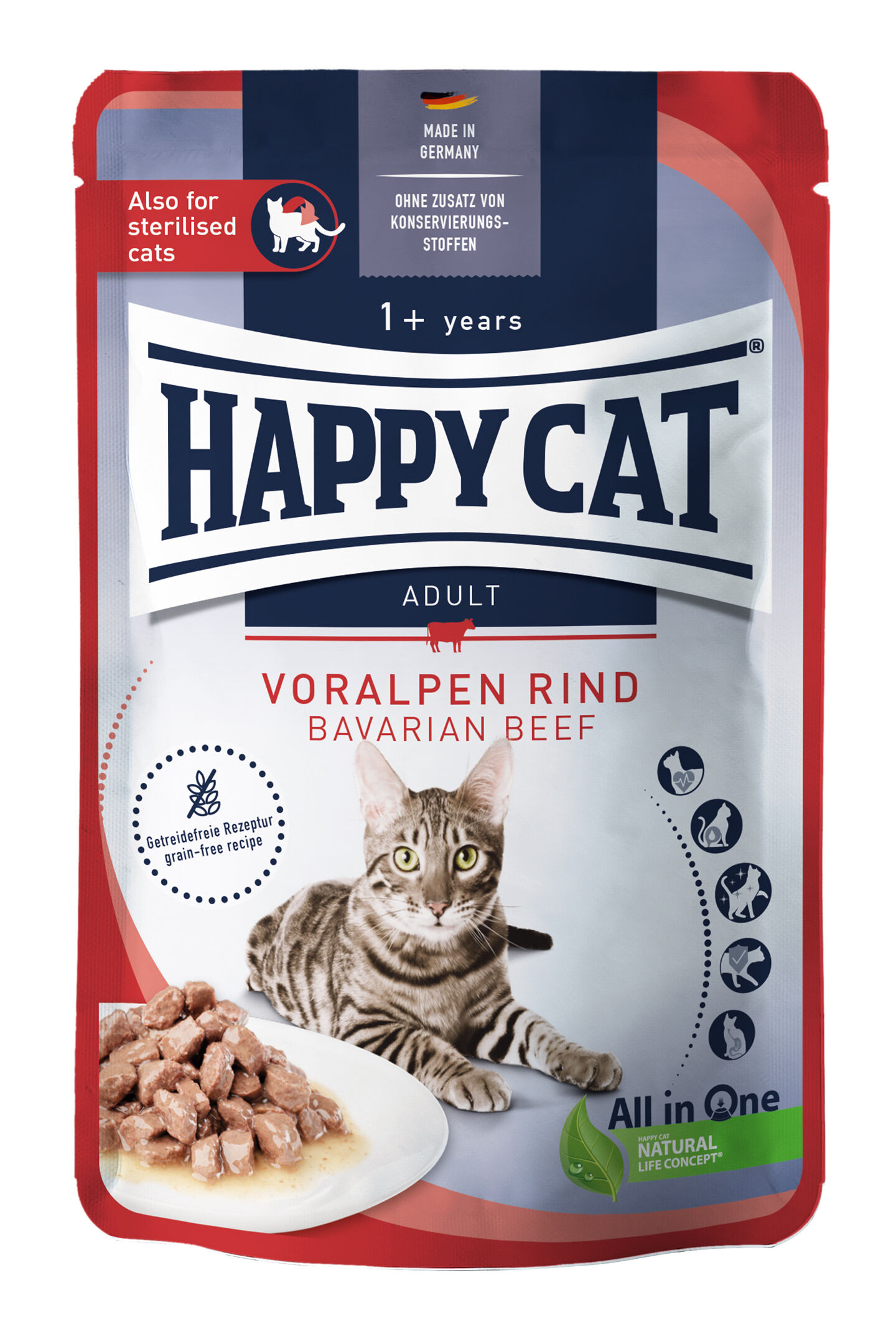 Nassfutterpackung von Happy Cat in der Sorte Culinary Voralpen Rind.