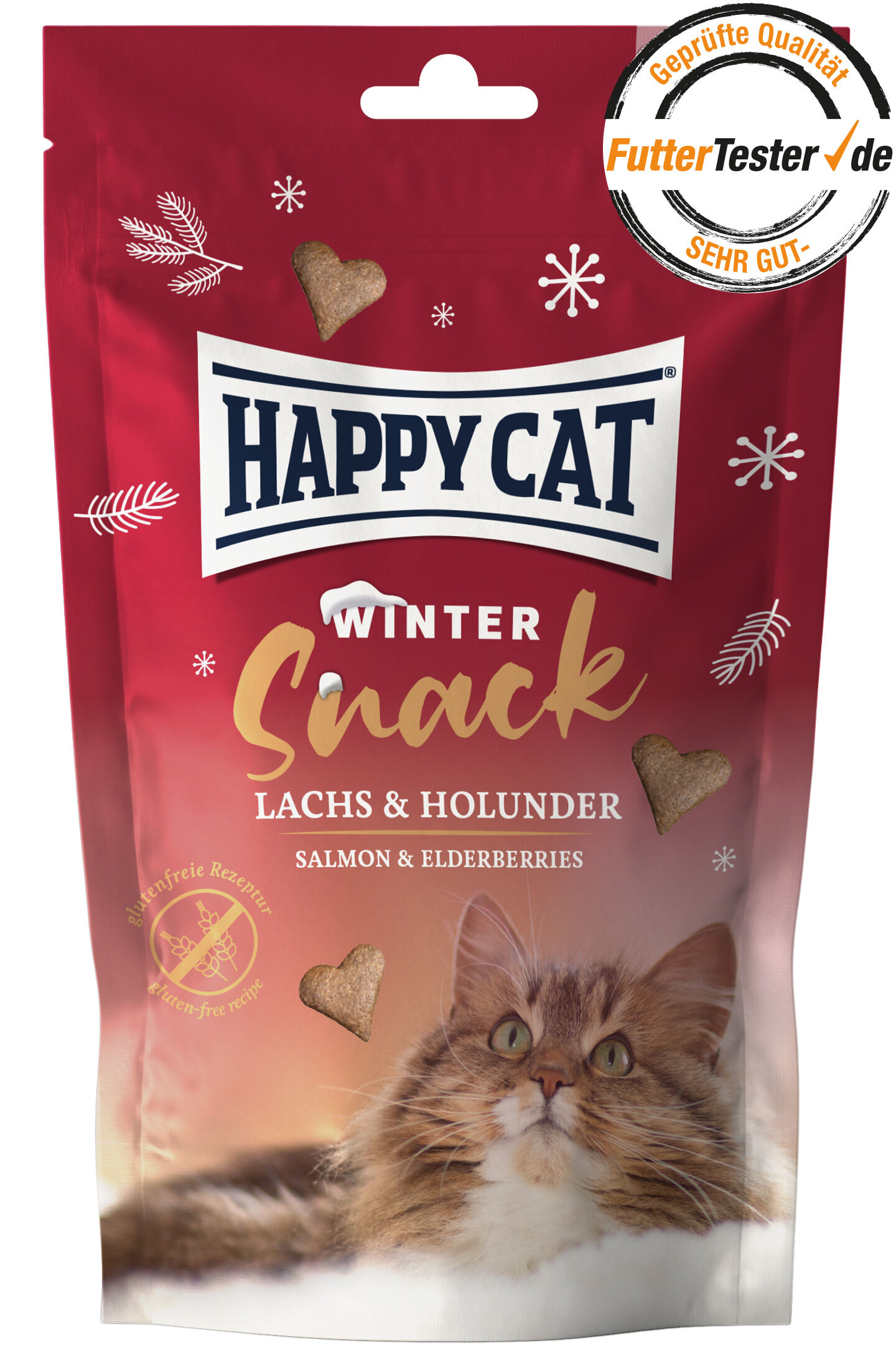 Katzensnackverpackung der Marke Happy Cat in der Sorte Ostersnack.