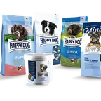 Darstellung von Produkten von Happy Dog der Linie Young.