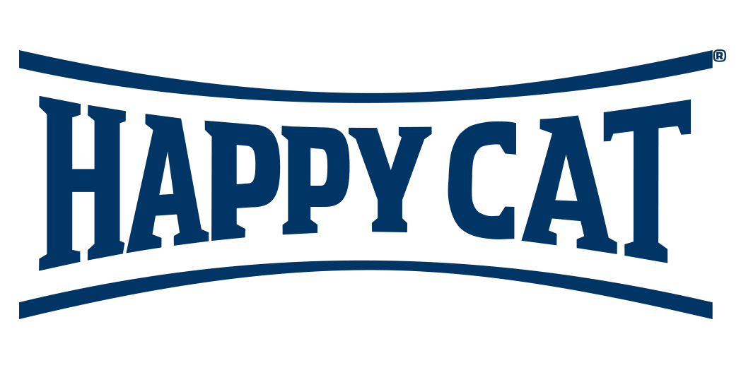 Happy Cat Logo in dunkelblau