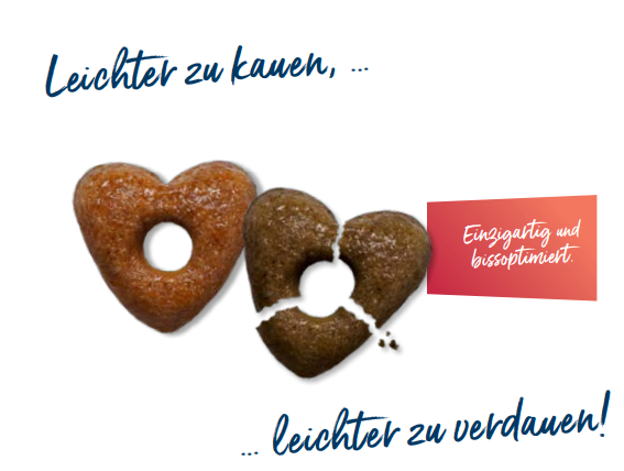 Eine helle und eine dunkle Herzkrokette für Hundewelpen