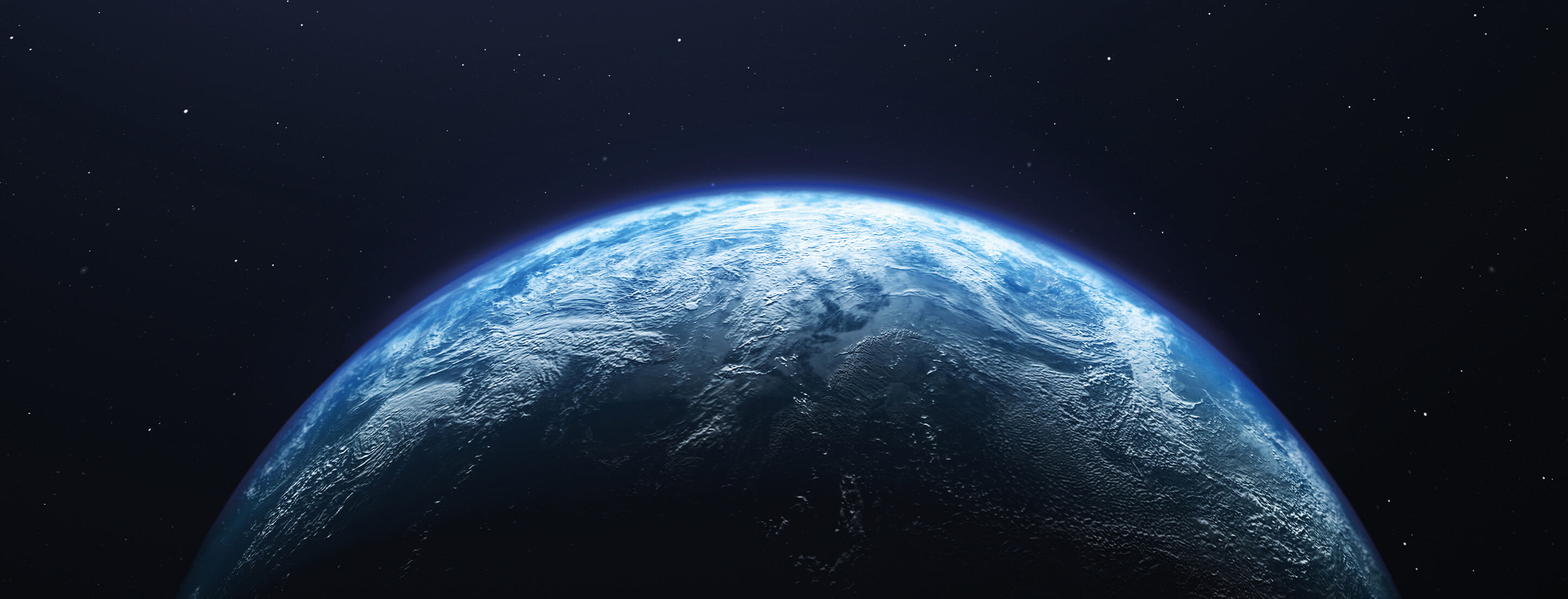 Aussicht auf die Erde aus Sicht des Weltalls.