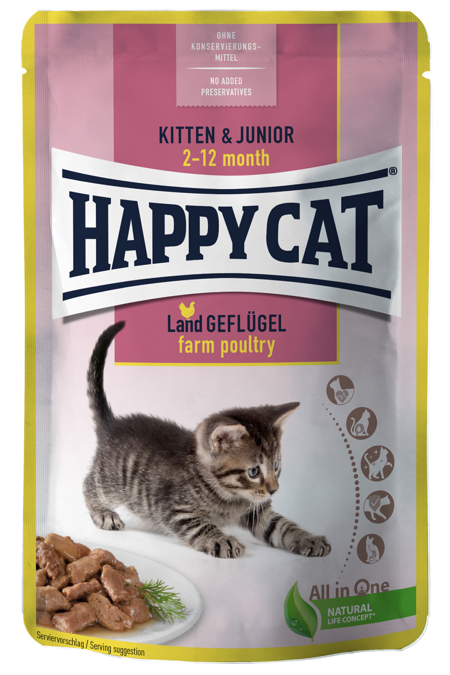 Meat in Sauce - Kitten & Junior Land-Geflügel Meat in Sauce - Kitten & Junior Land-Geflügel