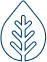 Icon eines Blattes in blau-weiß.